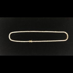 16 in. Gold tennis chain with diamonds